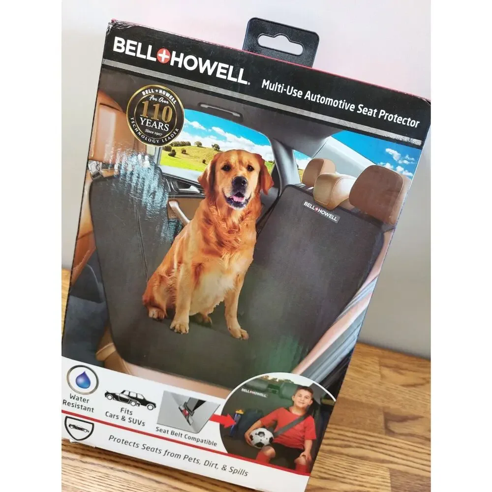 Bell & Howell Waterproof Pet Seat Cover for Car SUV Full Back Seat Protector